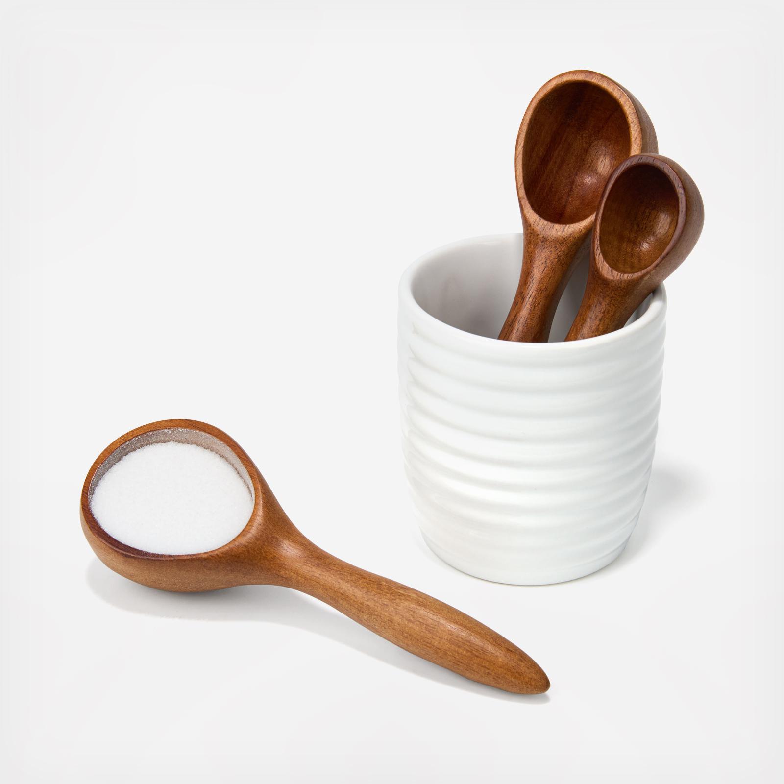 Nambé, Tom Papa Breaking Bread 3-Piece Measuring Spoon & Canister Set ...