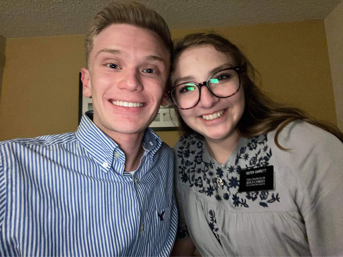 They said goodbye for a while when Katie entered the Provo MTC for her mission.