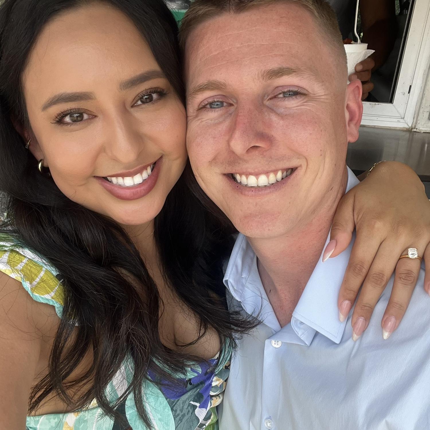 The day we got engaged. This time the ring pop was a little more sparkly 💍✨