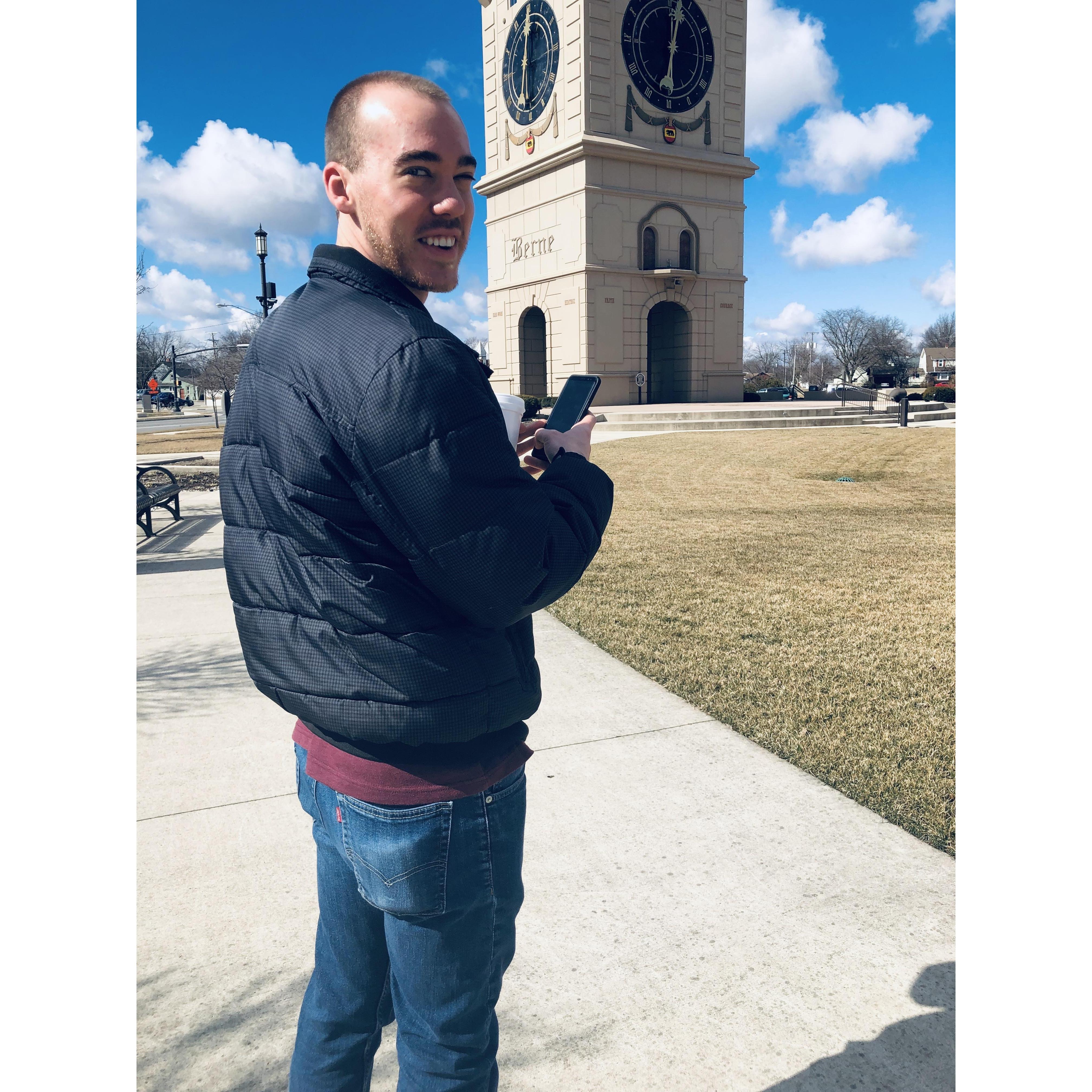 Visiting Berne together for the first time as a couple. March, 2019