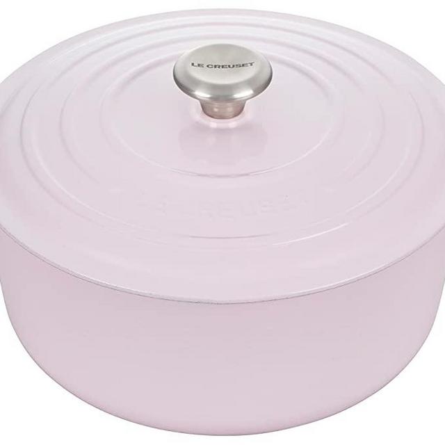 Le Creuset Enameled Cast Iron Signature Round Dutch Oven with Lid, 5.5 Quart, Shallot