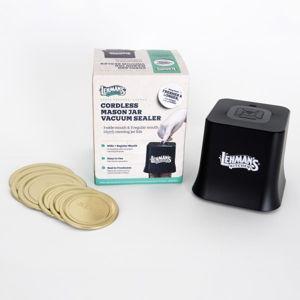 Lehman's Cordless Mason Jar Vacuum Sealer with Lids