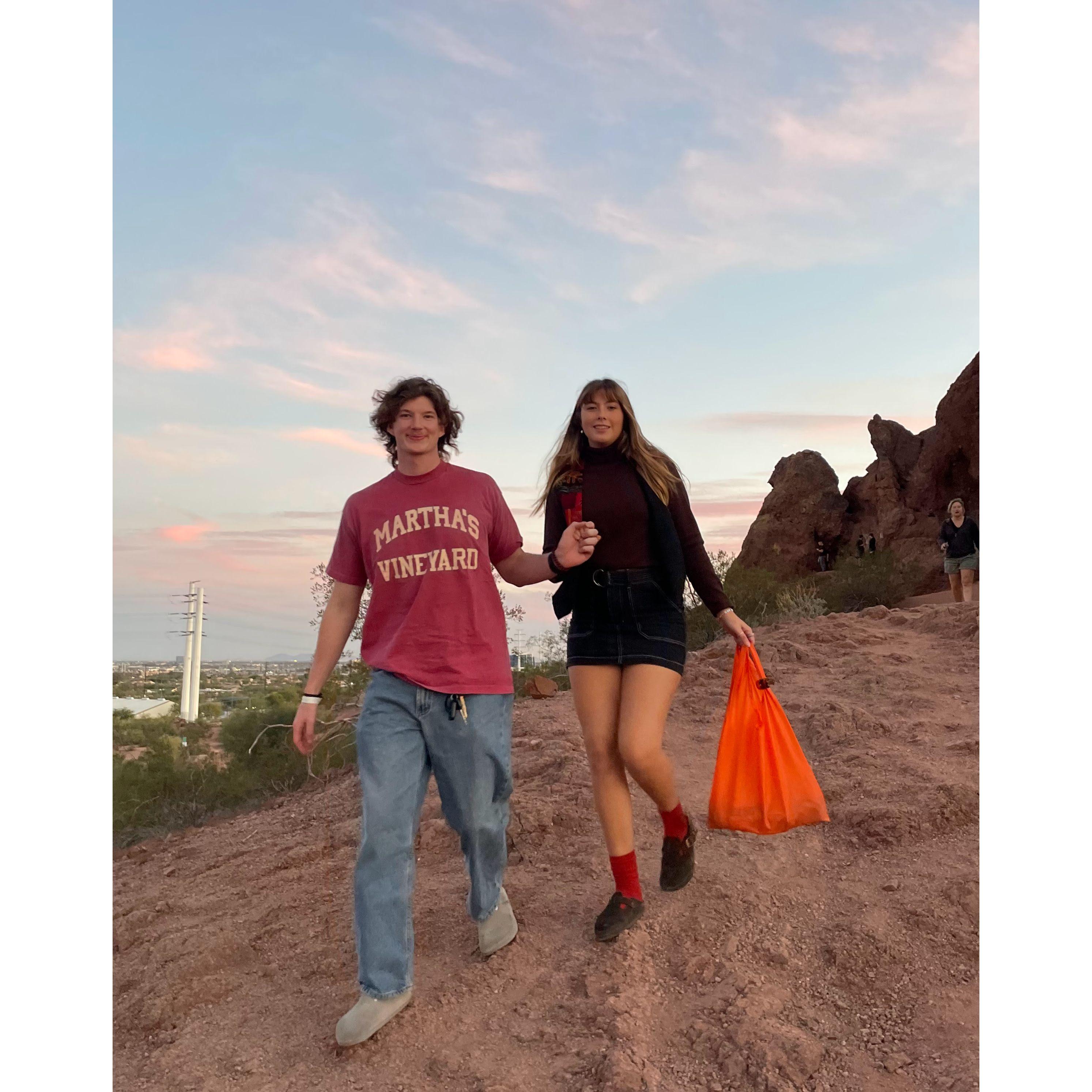 Noah's sister snapped this of us after watching the sunset in Phoenix