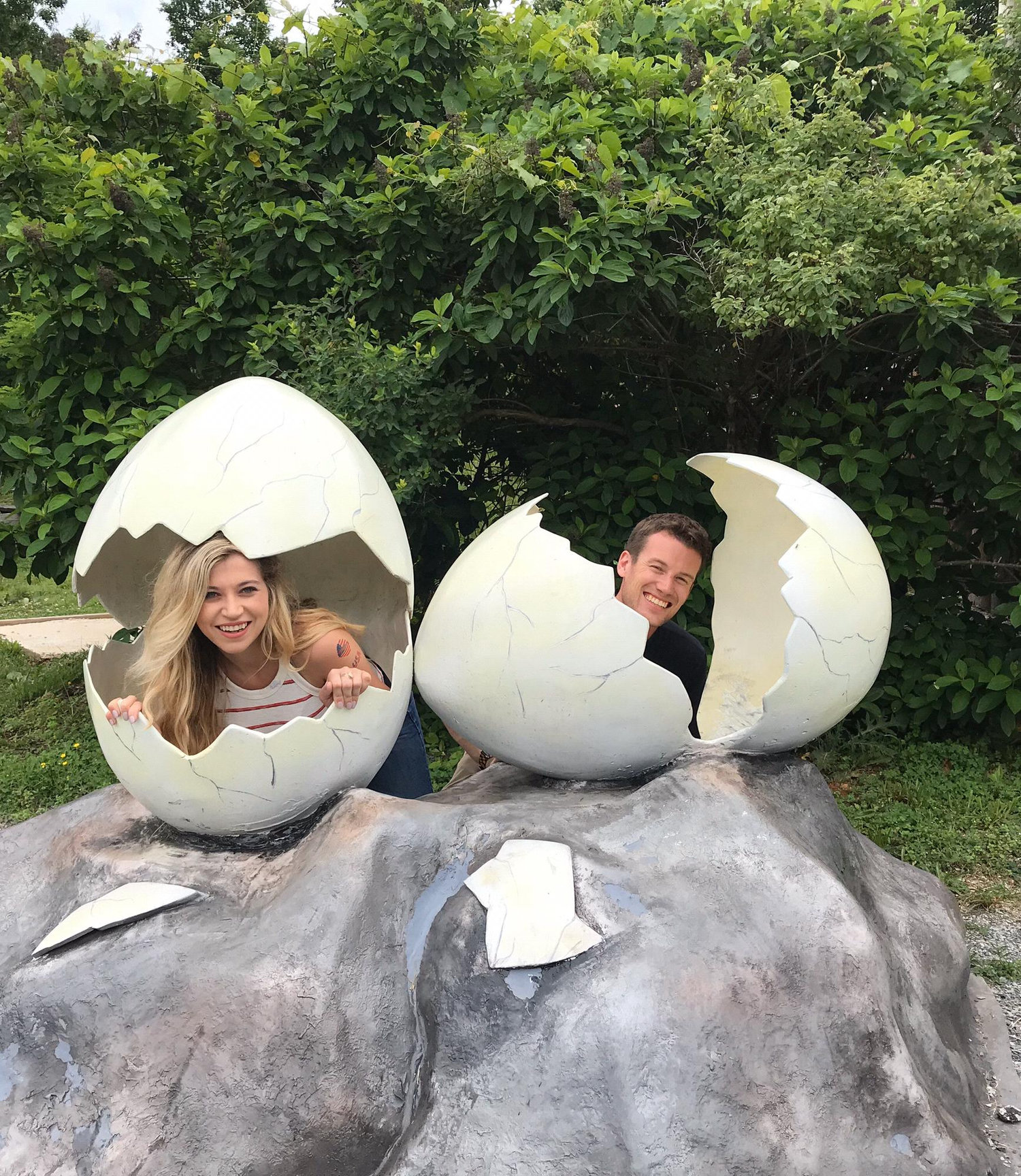 We joked and dreamed about going to this quirky roadside attraction for months. Finally on our road trip up to Maryland, we visited the glorious Dinosaur Kingdom 2... and stuck our head in eggs.