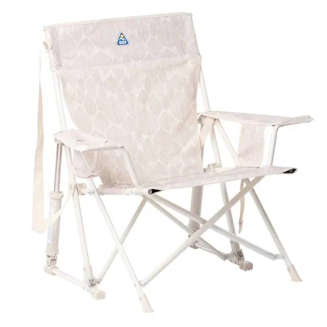 GCI Outdoor Kickback Rocker Outdoor Portable Mid Profile Rocking Camping Chair - Soft Neutral Leaf
