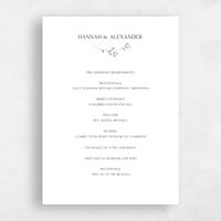 White Wedding Program - Luana
