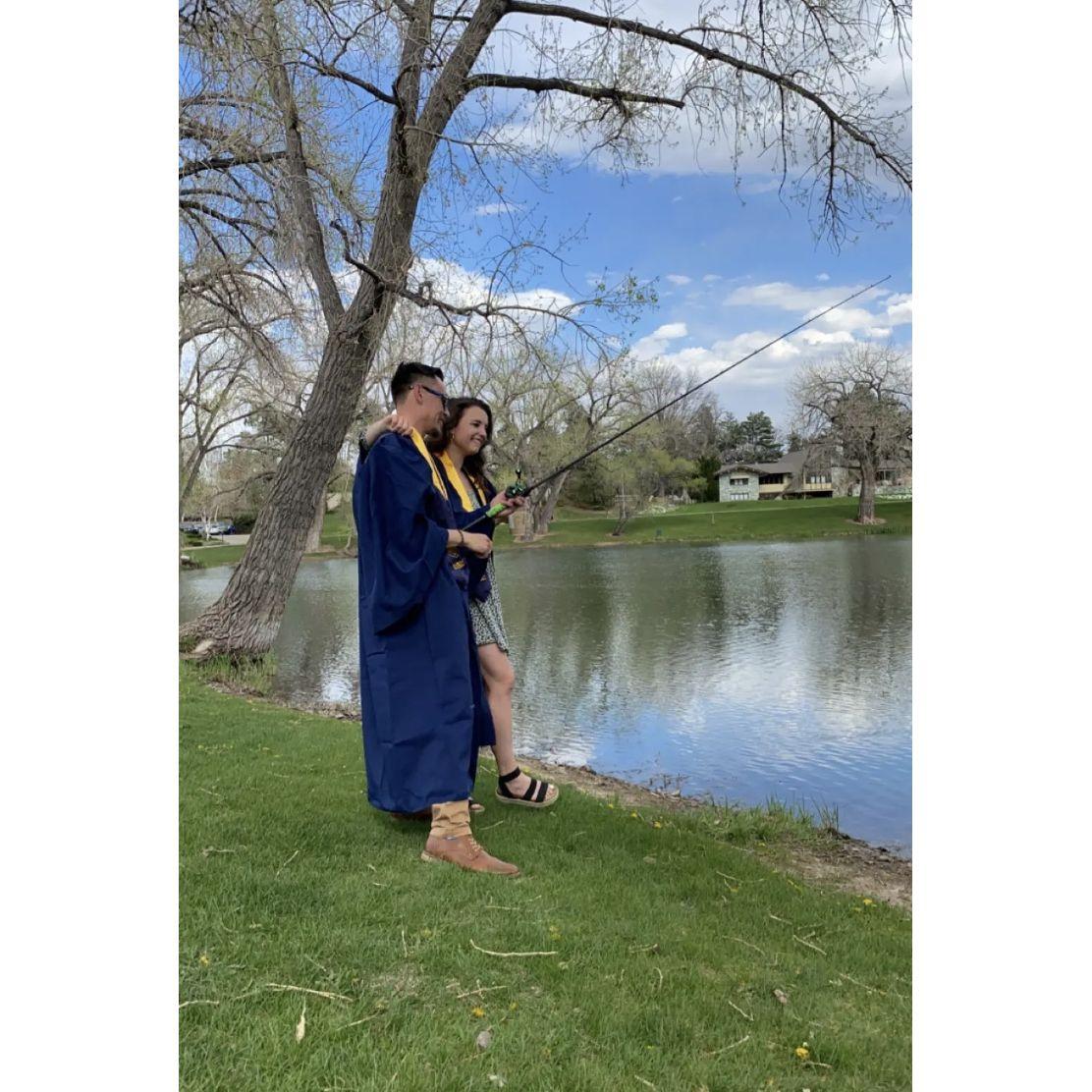 College graduation that truly describes each of us -- fishing and iced coffee! Aaron has also had this as his phone wallpaper for 3 years. Someone please tell him to update it.