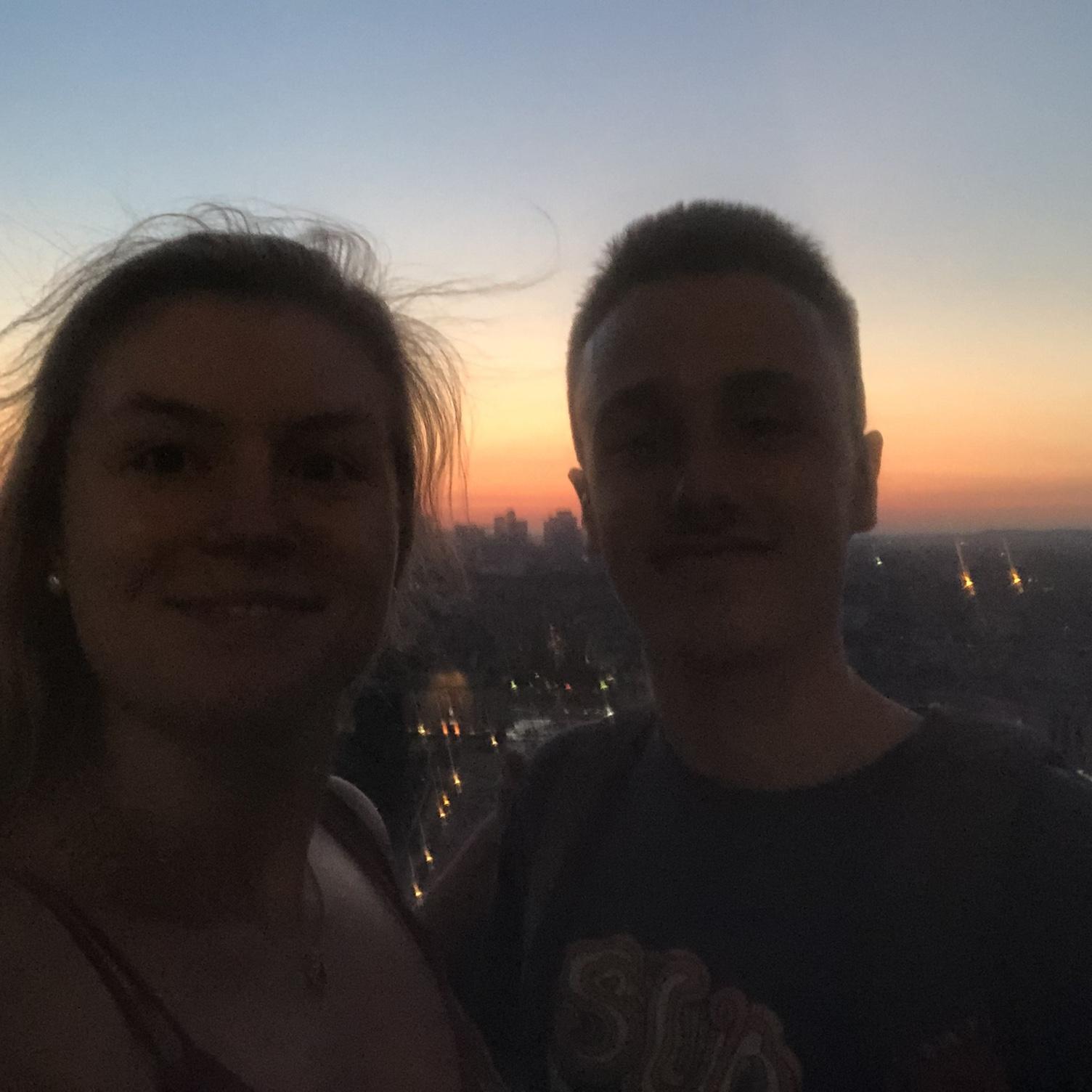 Sunset on the Eiffel Tower