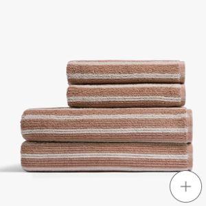 Organic Resort Stripe Towels | Parachute (Bath Towel | Adobe with Butter)