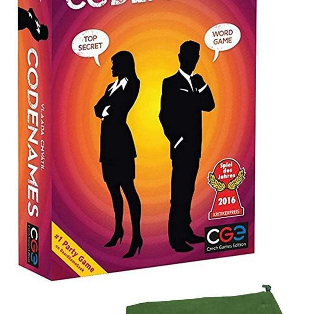 Confidential Action Codenames Board Game / Code Names Family Friend Party Card Game Supplies English Edition Bundle with Chessex Drawstring Bag