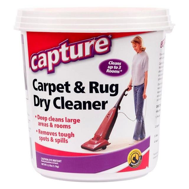 Capture Carpet & Rug Dry Cleaner w/Resealable lid - Home, Car, Dogs & Cats Pet Carpet Cleaner Solution - Strength Odor Eliminator, Stains Spot Remover, Non Liquid & No Harsh Chemical (2.5 lb)