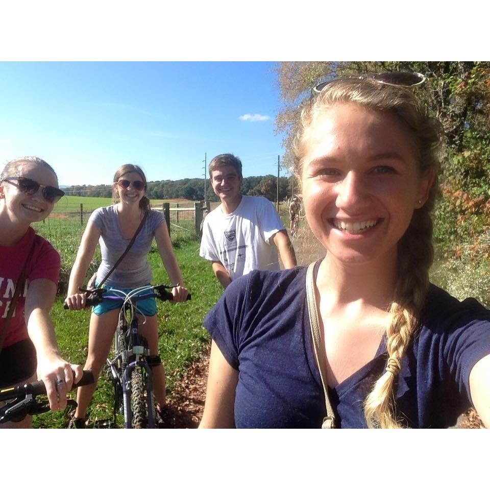 Bike ride with Olivia, Kelsie, and Jess before Olivia and I started dating - 2015