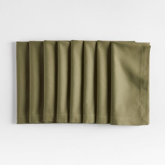 Aspen Moss Cotton Napkins, Set of 8