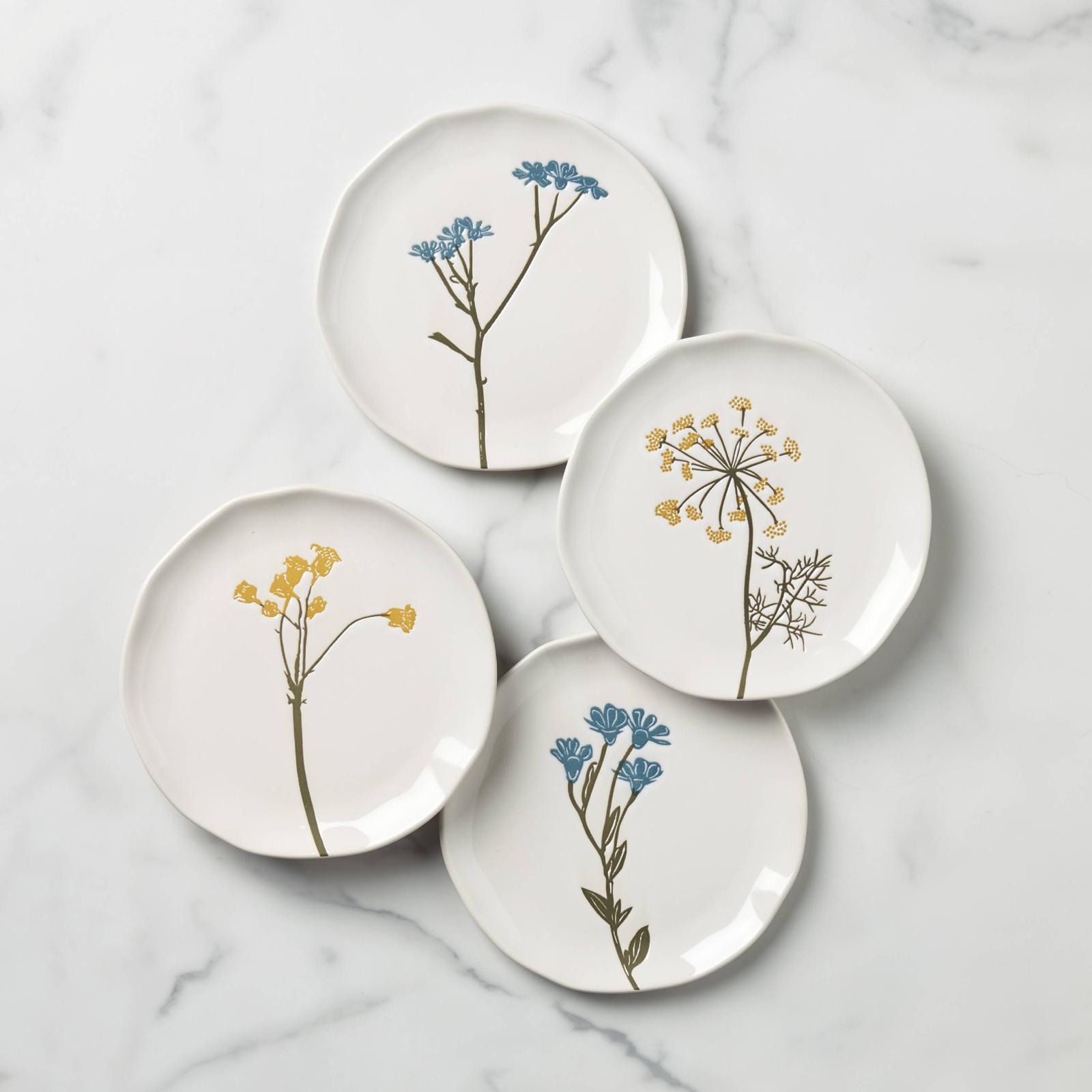 Lenox, Wildflowers Tidbit Plate, Set of 4 | Zola
