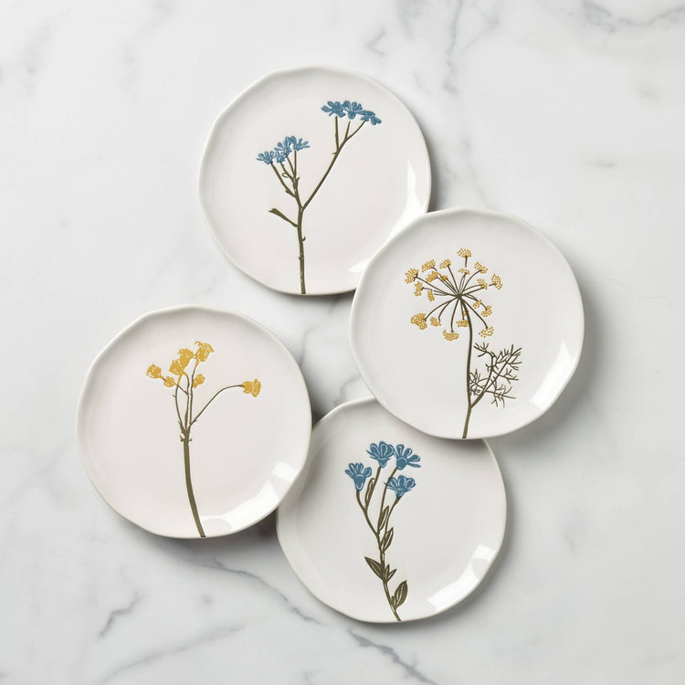 LENOX プレート　計8枚 Lenox, Wildflowers Tidbit Plate, Set of 4 | Zola