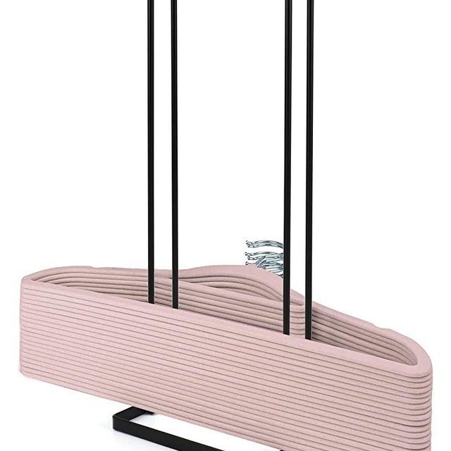 Hanger Storage Stacker Stand, Holds Up 110 Wire Clothes Hangers for Laundry Room Closet Space Saving, Portable Sturdy Hanger Organizer Rack Holder for Adult and Child Clothes Hangers, Keep Room Tidy