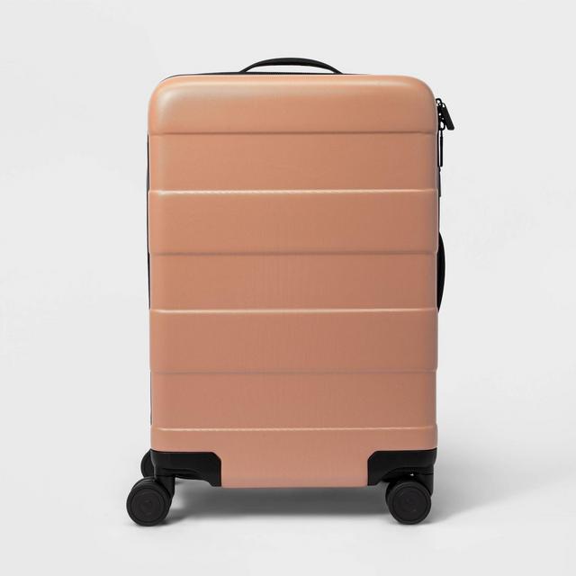 22.5" Hardside Carry On Spinner Suitcase Peach Orange - Made By Design™