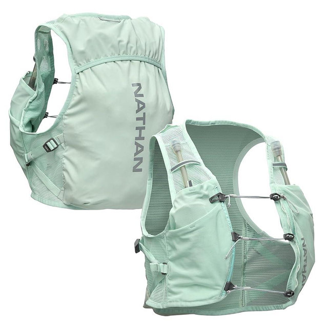 Nathan Women's Hydration Vest - Lightweight Mesh, Breathable, 2x14oz Flasks, 2L Bladder, Reflective Vest, Pinnacle Breeze