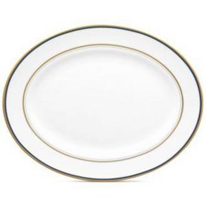 kate spade new york Library Lane Navy 13" Oval Platter