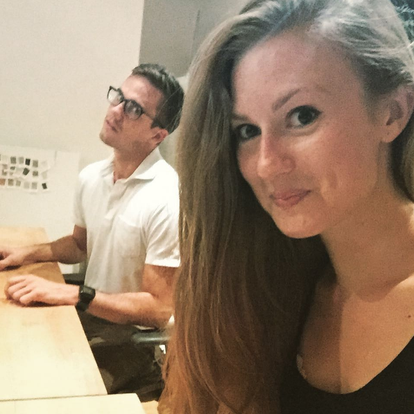 Our first picture together. Ben visited Zola HQ before a date in Chinatown