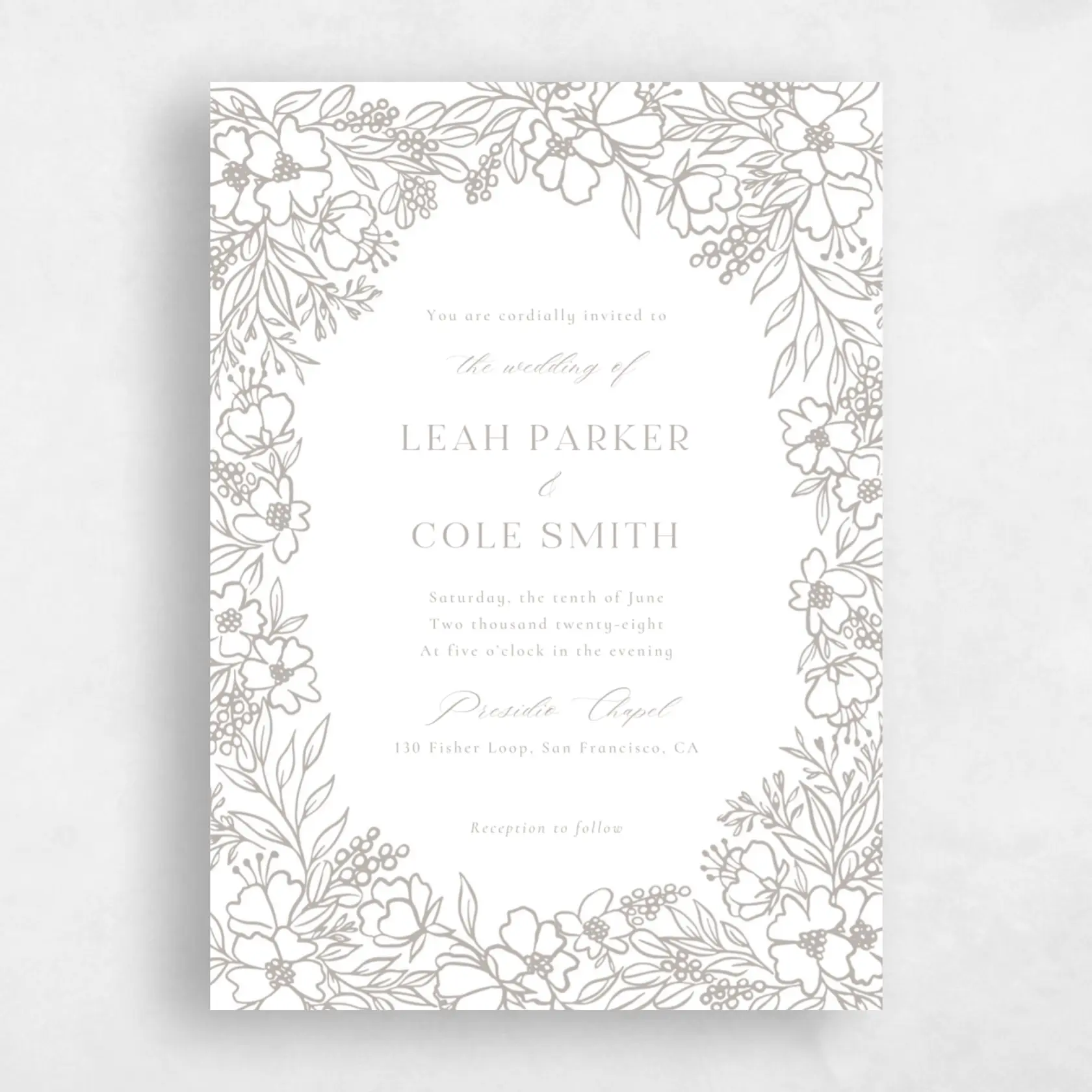 Invitation - Mira Portrait Letterpress preview