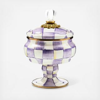 Violet Check Curiosity Pot