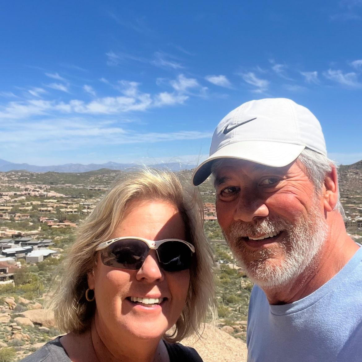 One of the few times, we went on a Hike... very fun but not really our thing!