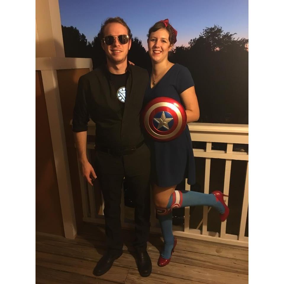 Femme Captain America and Iron Man one Halloween!