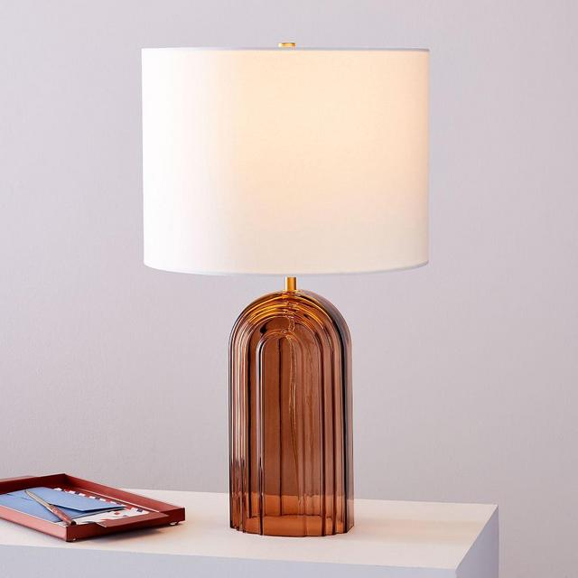 Retro Encased Table Lamp, Large, Grapefruit
