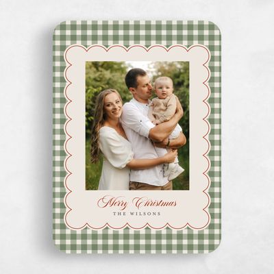 Green Rounded Holiday Card - Bramley