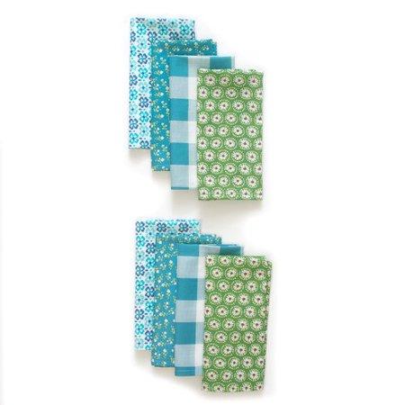 The Pioneer Woman Flea Market Napkins, Teal, Set of 8, Multiple Colors and Counts