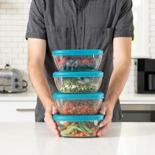 Serve It 8-Piece Glass Storage Meal Prep Set