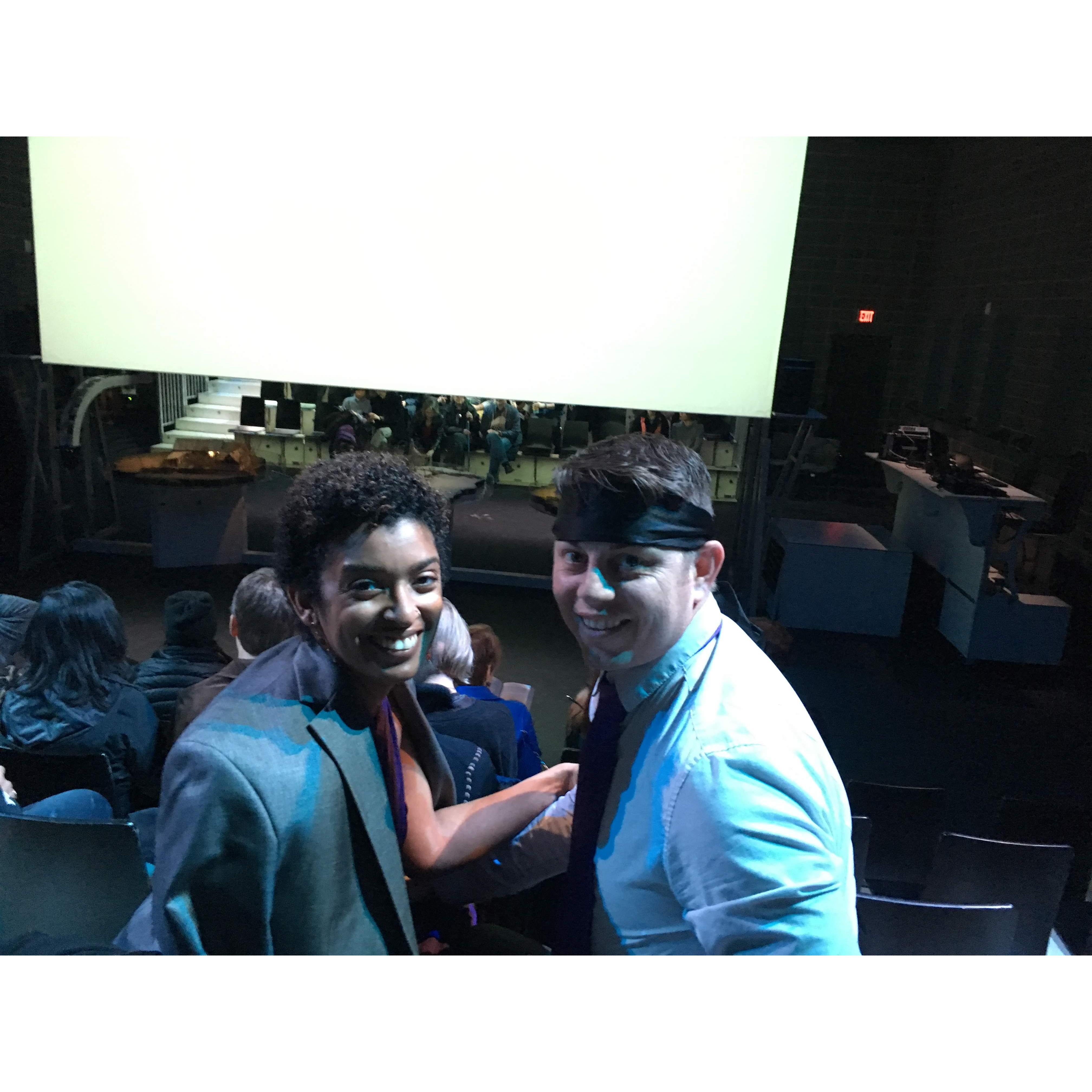 Very happy to be together at what turned out to be a very bad play, and in fact not a play at all (Austin, Feb. 2019)