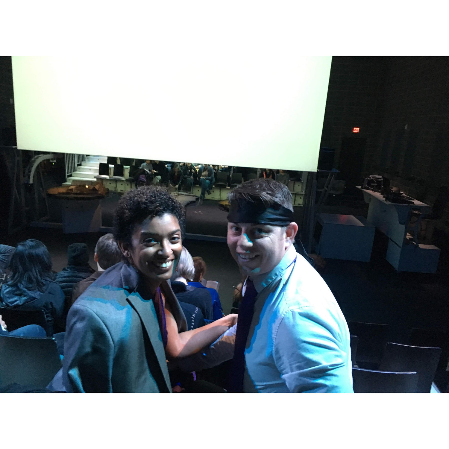Very happy to be together at what turned out to be a very bad play, and in fact not a play at all (Austin, Feb. 2019)