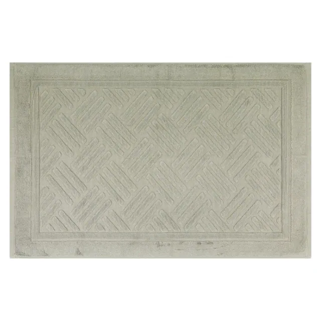 Unique Bargains Cotton Luxury Absorbent Bathroom Hotel Spa Bath Mat Towel 1 Pc Green 16" x 24"