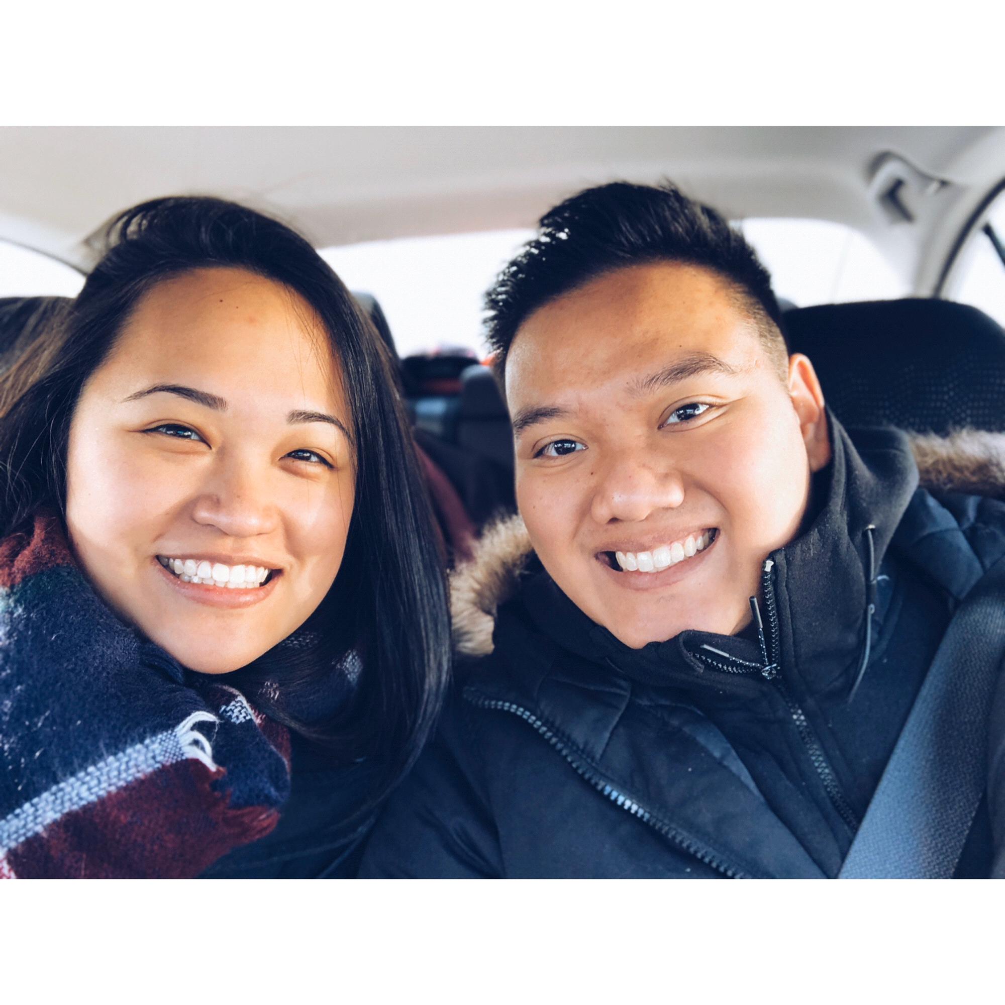 Justin often travelled - at least once a month - to visit yelly in Chicago, driving 7-8 hours (even in the snow!)