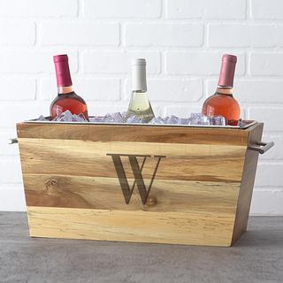 Personalized Acacia Beverage Trough
