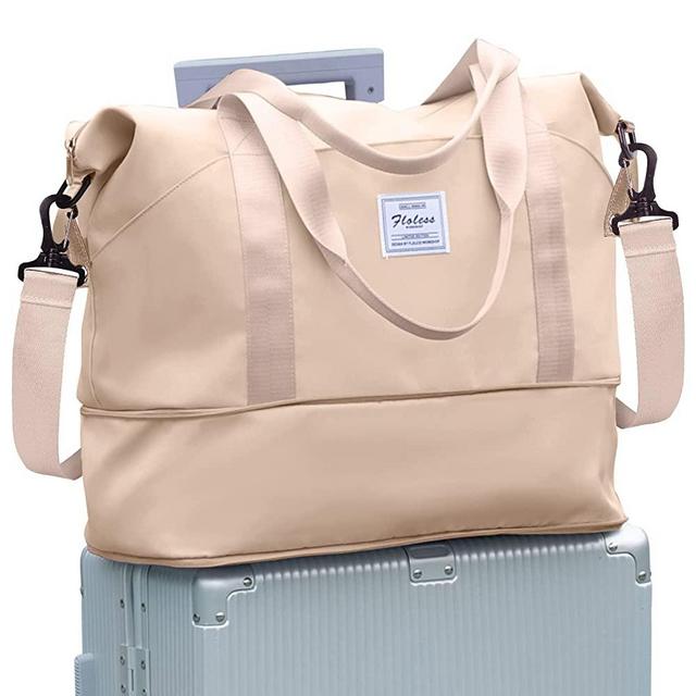 Travel Bag,Waterproof Duffel Gym Tote Bag,Weekender Carry On Overnight Bags for Women with Trolley Sleeve Wet Pocket,travel duffel bags hospital bag