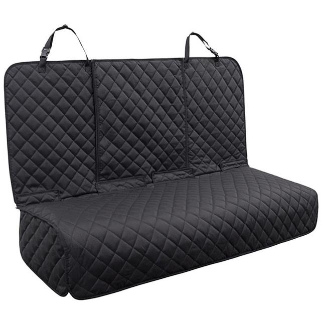 YesYees Waterproof Dog Car Seat Covers Pet Seat Cover Nonslip Bench Seat Cover Compatible for Middle Seat Belt and Armrest Fits Most Cars, Trucks and SUVs(Black)