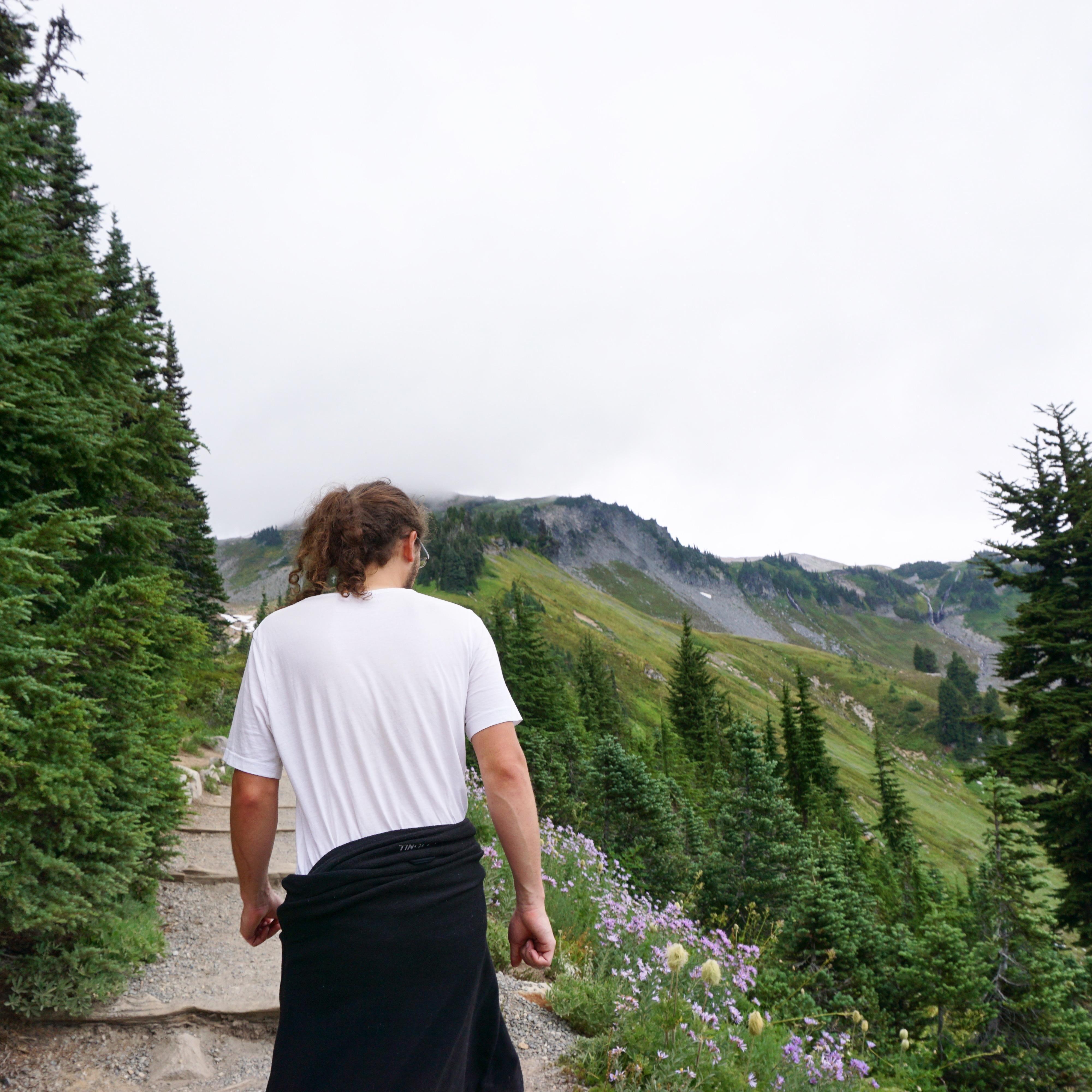 Right before he proposed on Mt Rainer.