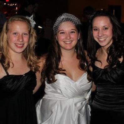 Megan with her new sister in-laws Olivia & Allysha