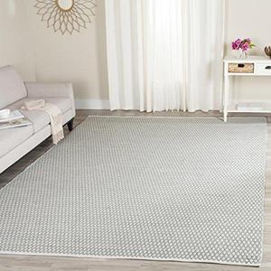 Handmade Grey Cotton Square Area Rug (6' Square)