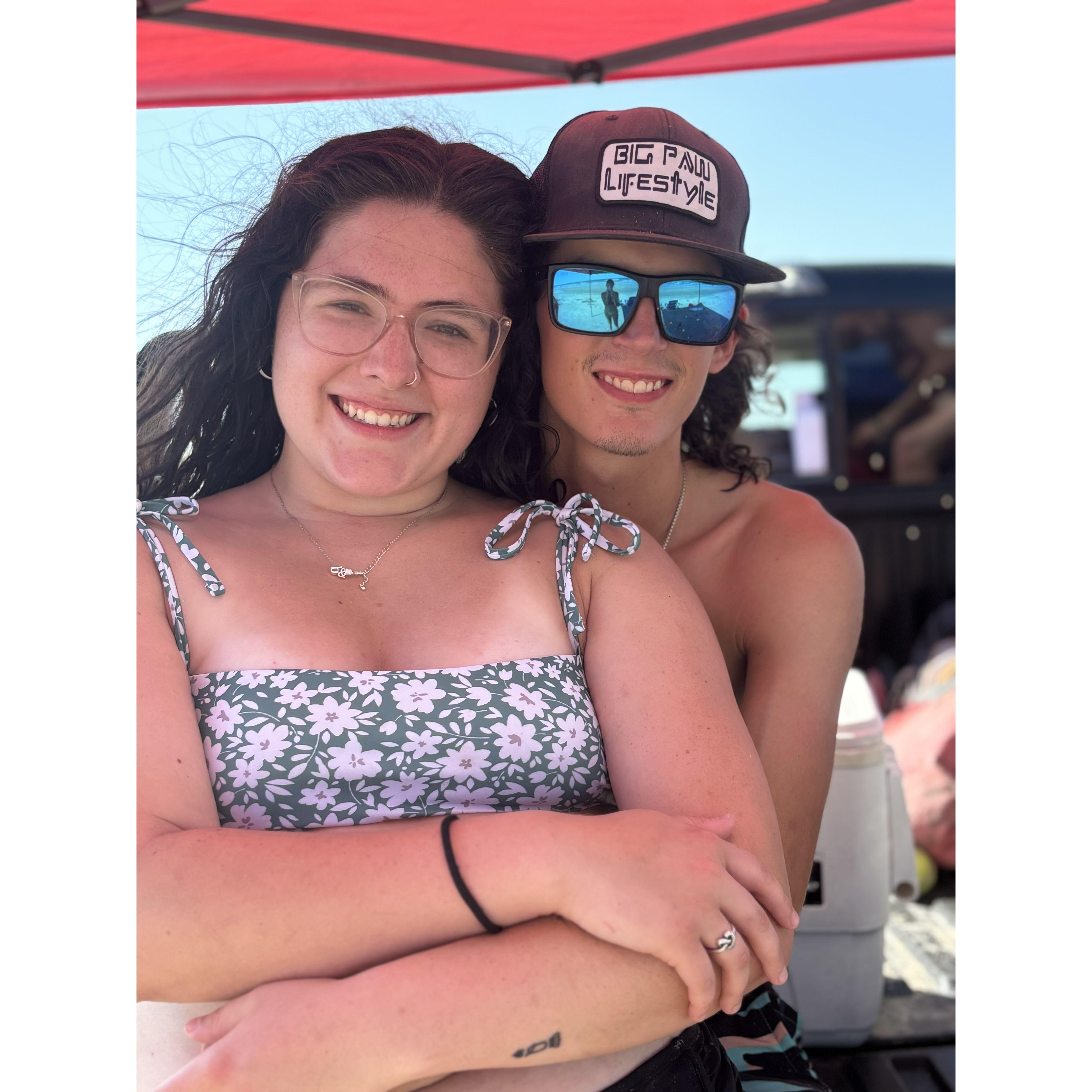 Our first beach trip.