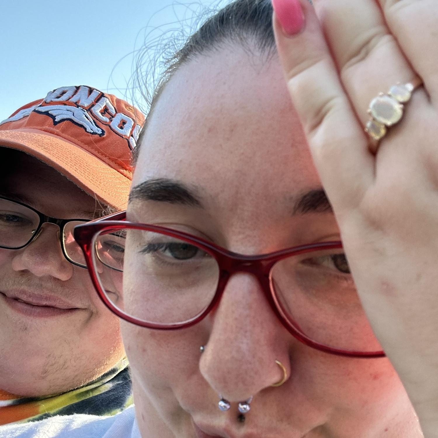 right after we got engaged!