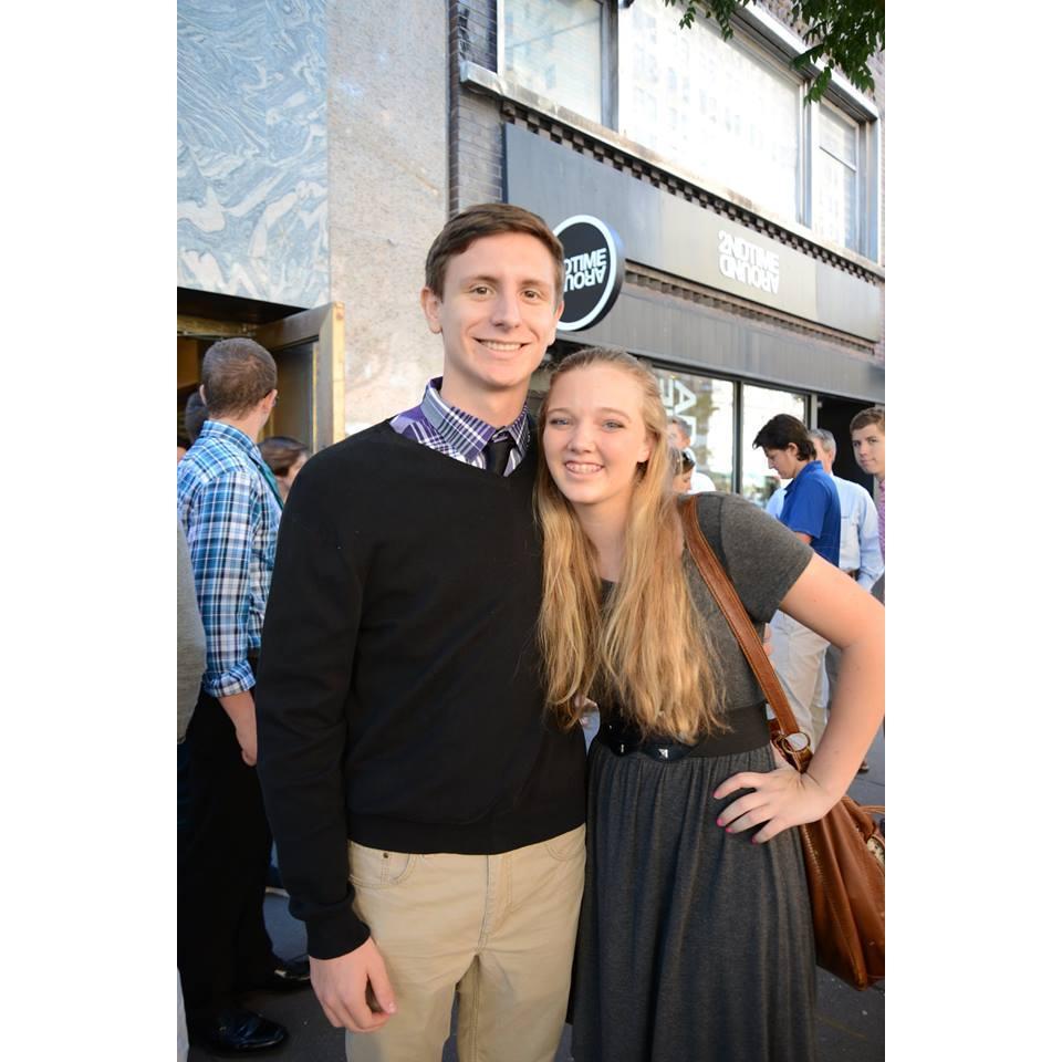 This is our first picture taken together! We were in New York City for our senior class trip. This was such a fun trip for us!