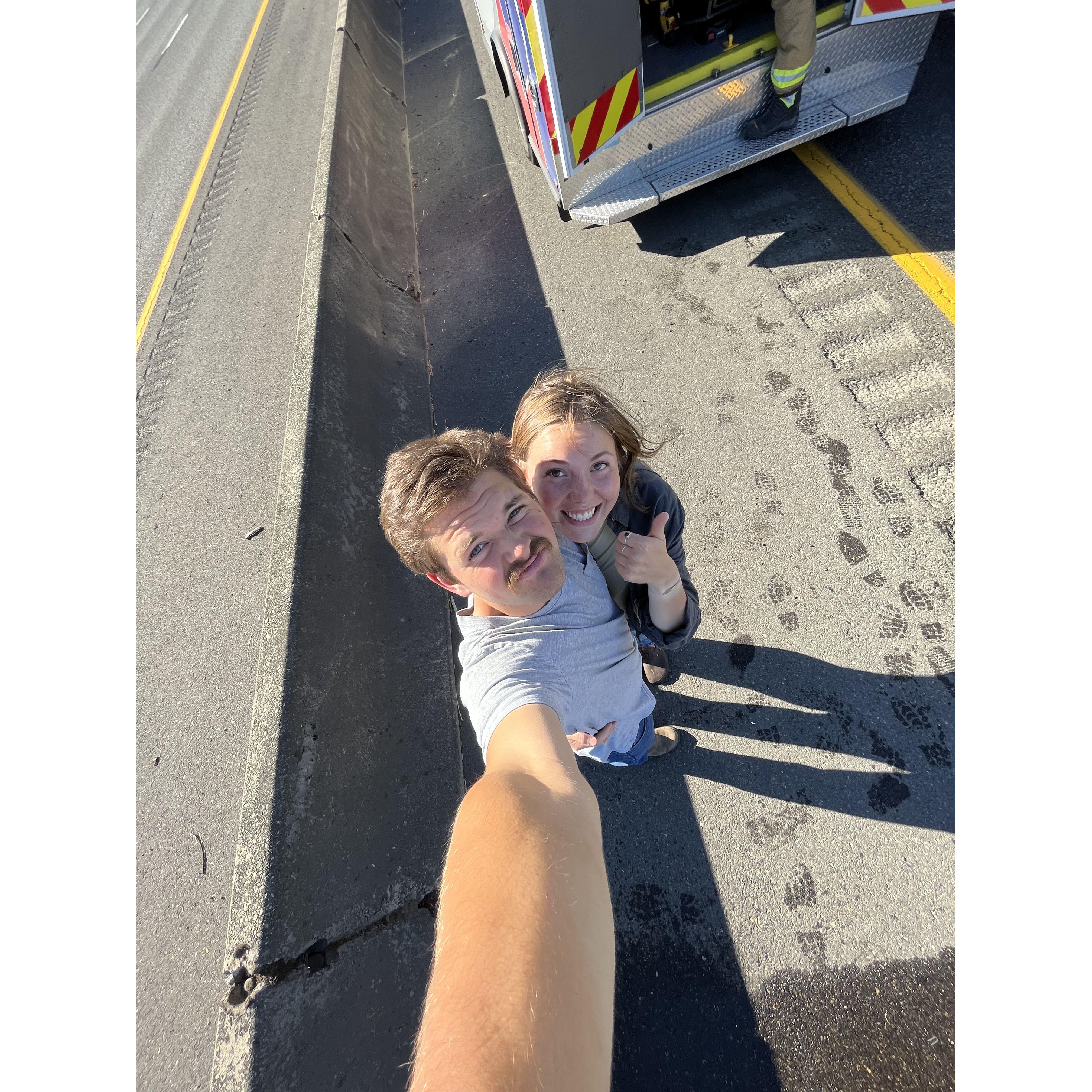 Got into an accident 6 days after we started dating..
