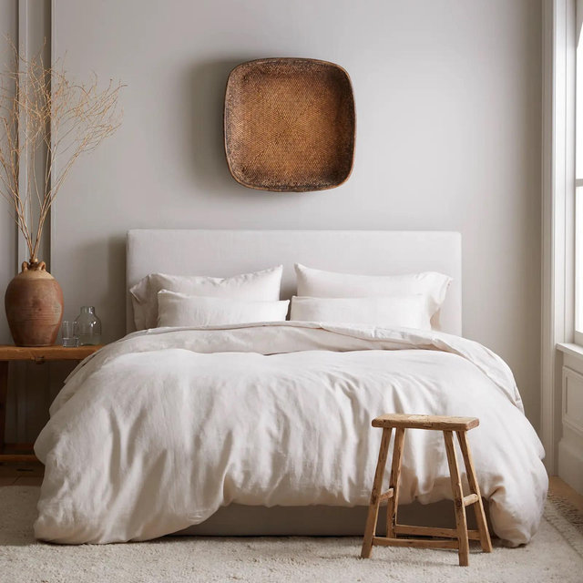 European Linen Duvet Cover Set - Sand - King/Cal King