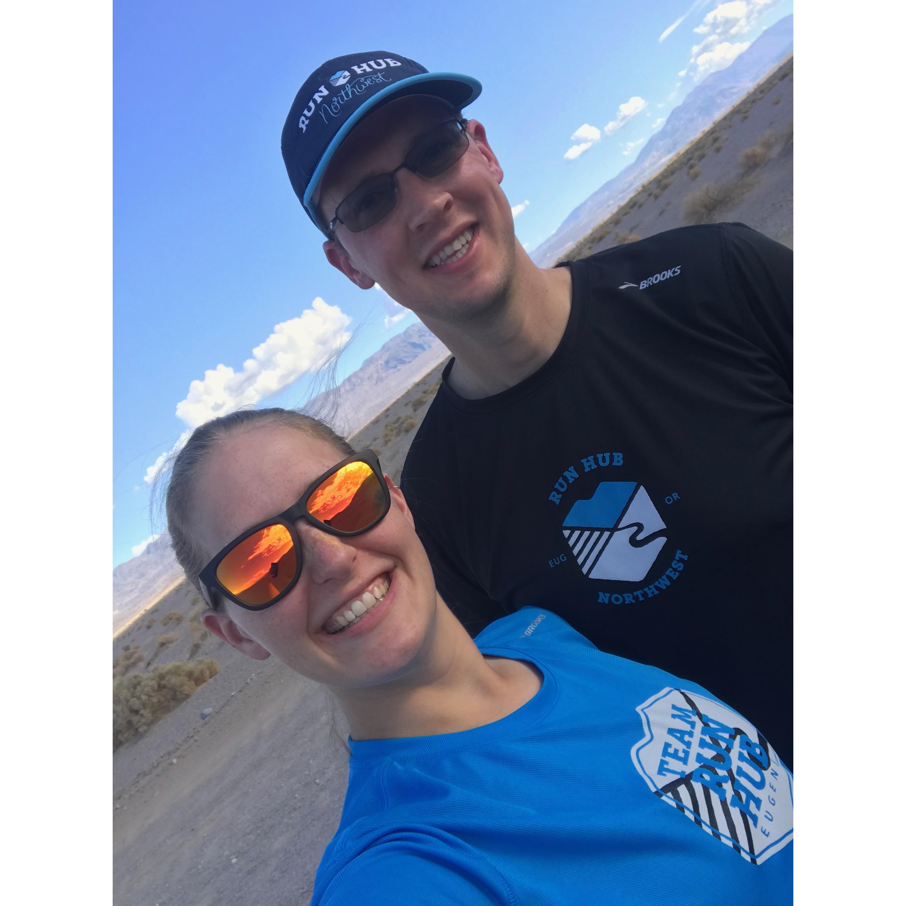 Team Run Hub at the Badwater 135 course in Death Valley!