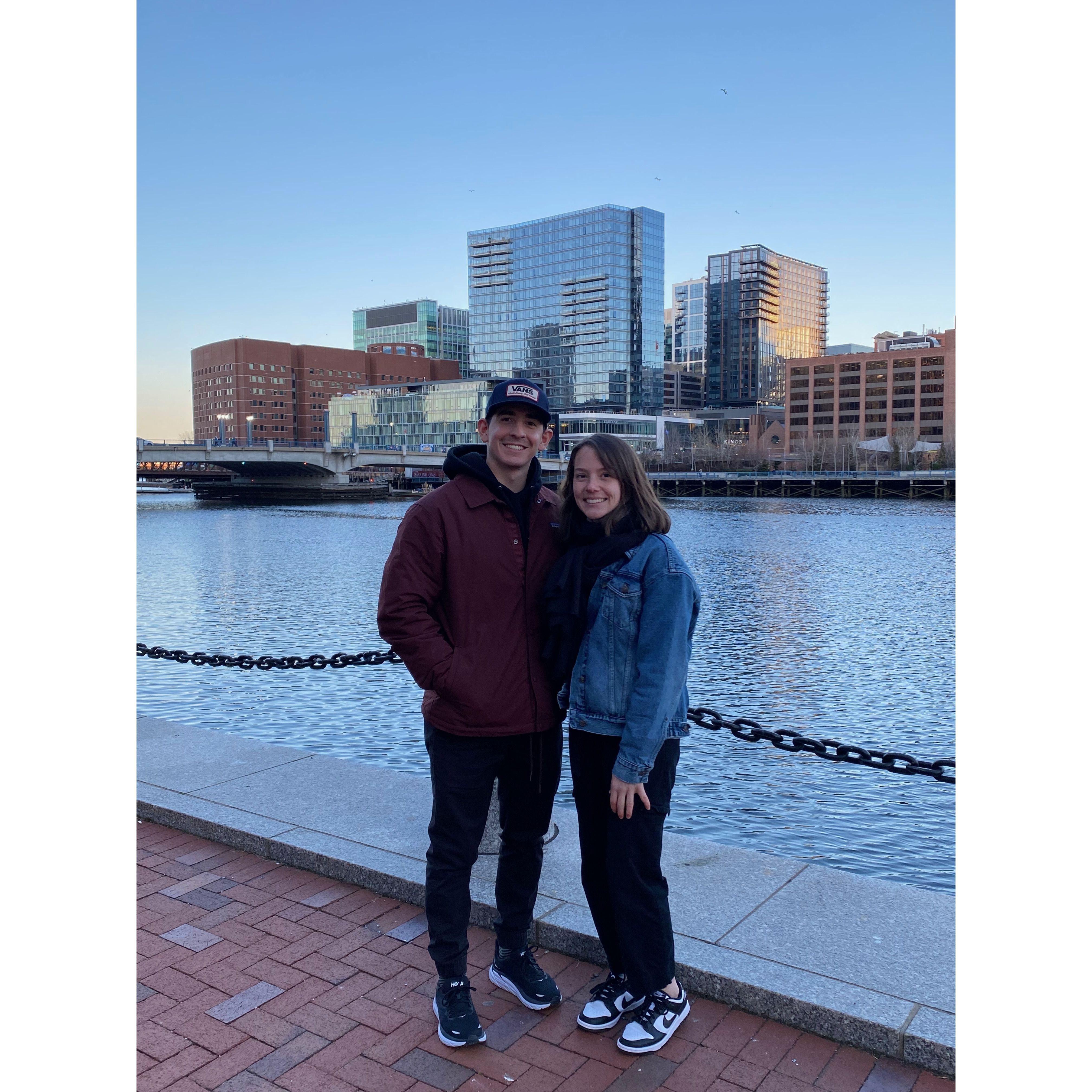 Freezing cold in Boston, MA.