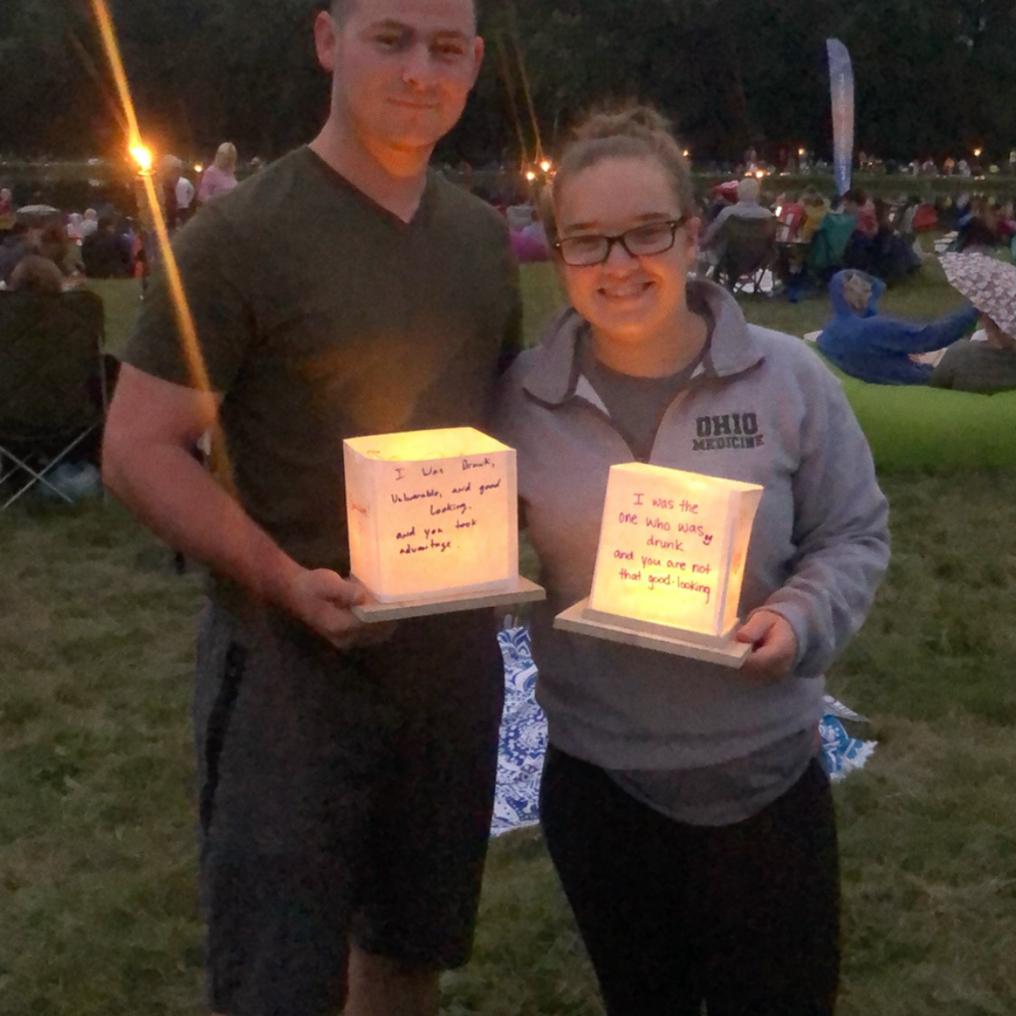 One of our first dates, the Lantern Festival in Des Moines